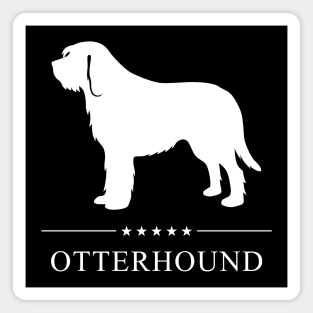 Otterhound Dog White Silhouette Magnet